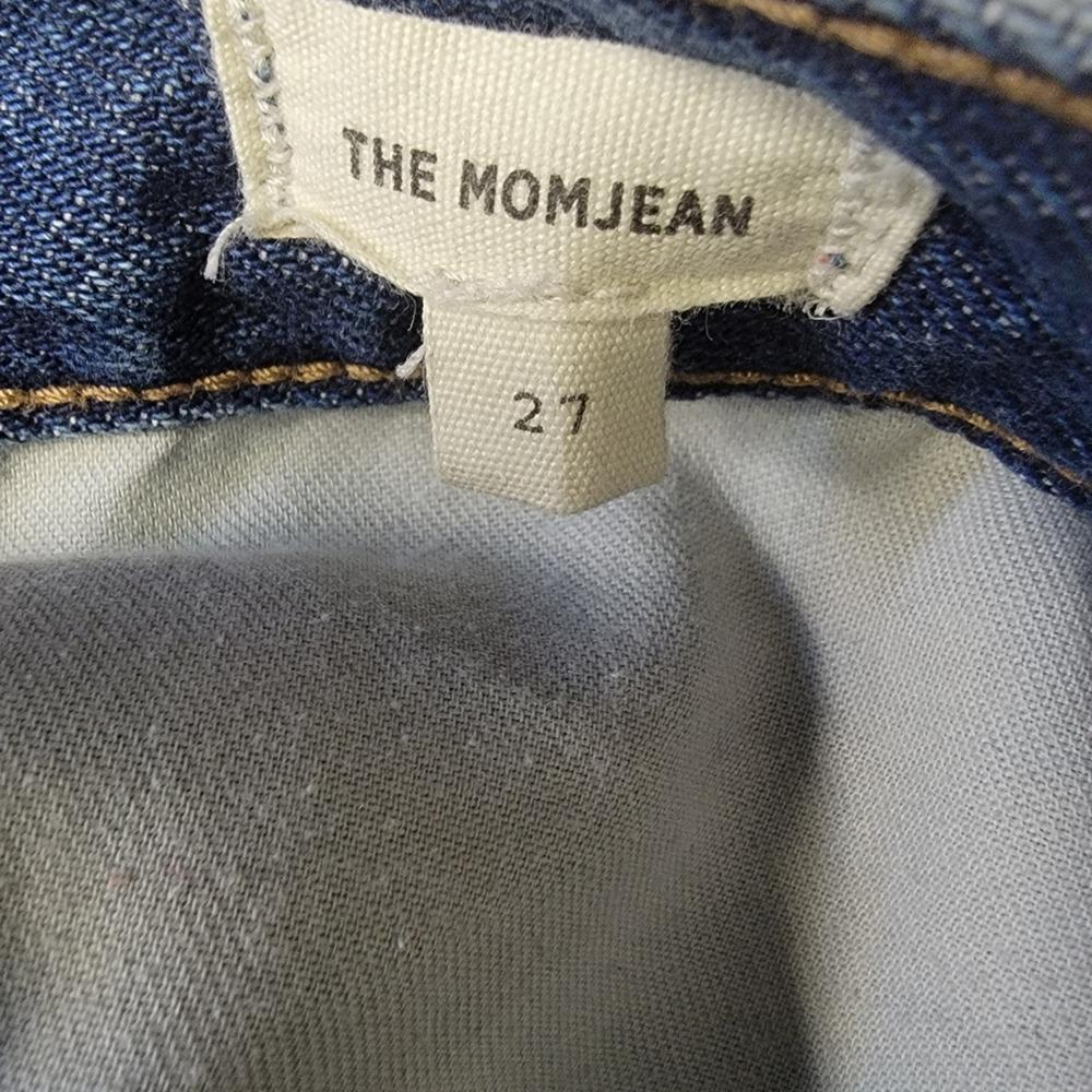 Madewell High Rise The Mom Jean Denim Stretch Downey Wash Blue Size 27 A375 - Picture 8 of 10